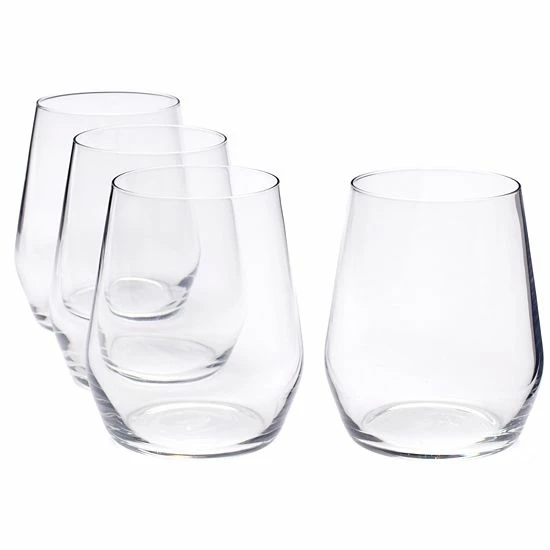 Food Network™ Signature 4-pc. Crystal Stemless Red Wine Glass Set